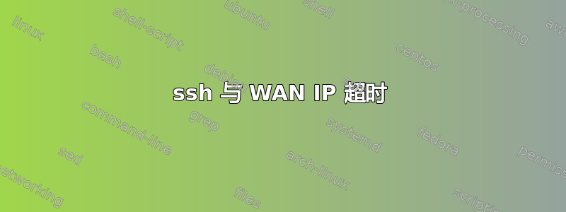 ssh 与 WAN IP 超时