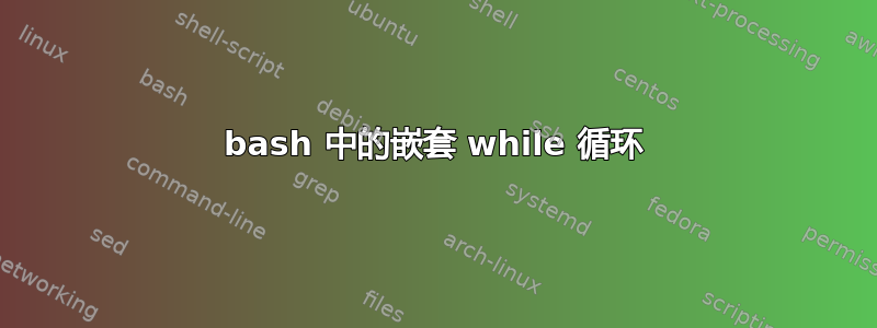 bash 中的嵌套 while 循环