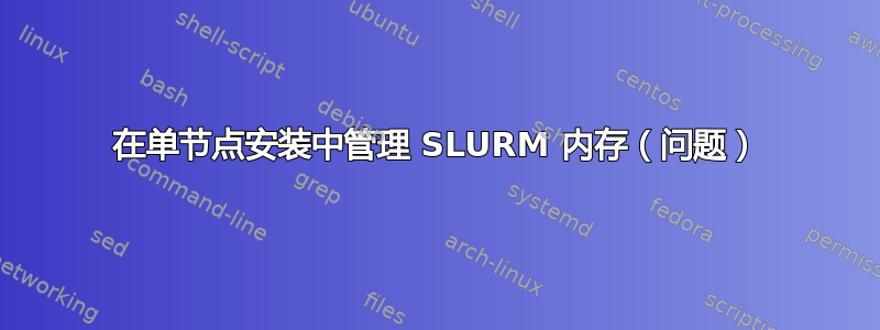 在单节点安装中管理 SLURM 内存（问题）