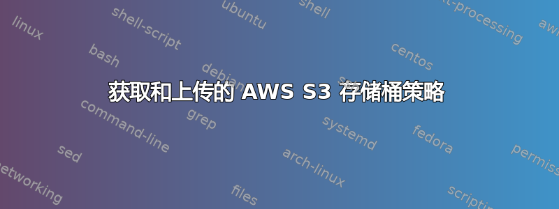 获取和上传的 AWS S3 存储桶策略