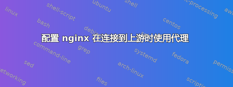 配置 nginx 在连接到上游时使用代理