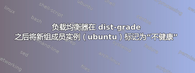 负载均衡器在 dist-grade 之后将新组成员实例（ubuntu）标记为“不健康”