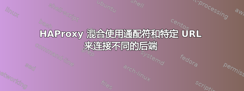 HAProxy 混合使用通配符和特定 URL 来连接不同的后端