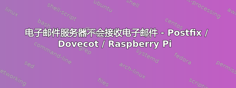 电子邮件服务器不会接收电子邮件 - Postfix / Dovecot / Raspberry Pi 