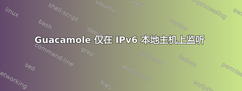 Guacamole 仅在 IPv6 本地主机上监听