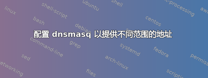 配置 dnsmasq 以提供不同范围的地址