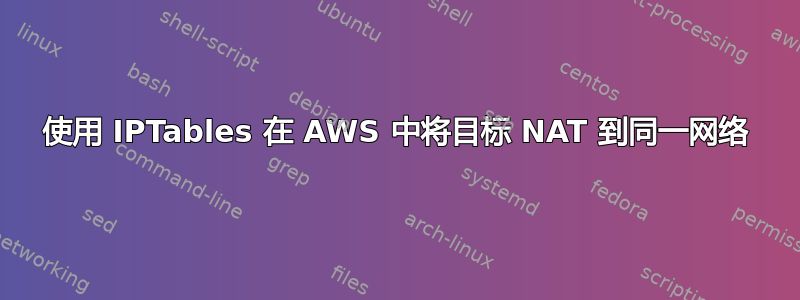 使用 IPTables 在 AWS 中将目标 NAT 到同一网络