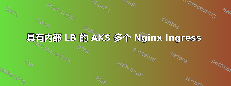 具有内部 LB 的 AKS 多个 Nginx Ingress