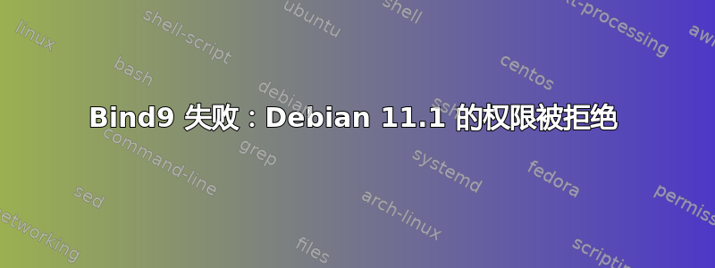 Bind9 失败：Debian 11.1 的权限被拒绝