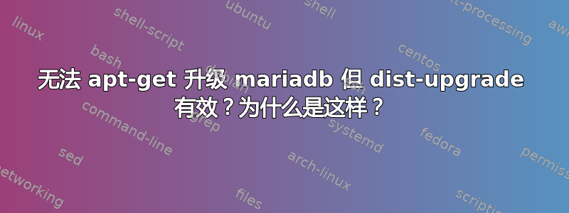 无法 apt-get 升级 mariadb 但 dist-upgrade 有效？为什么是这样？