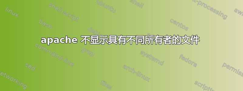 apache 不显示具有不同所有者的文件