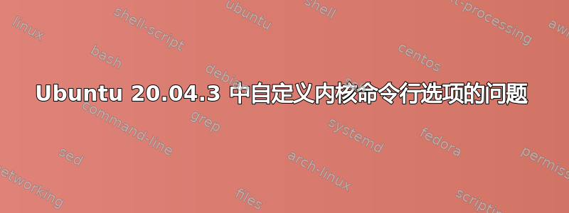 Ubuntu 20.04.3 中自定义内核命令行选项的问题