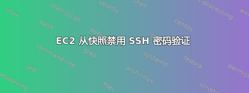 EC2 从快照禁用 SSH 密码验证