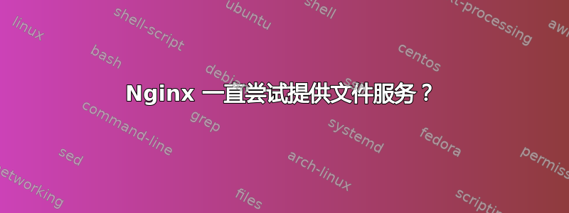 Nginx 一直尝试提供文件服务？