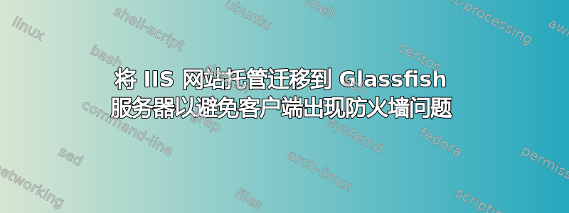 将 IIS 网站托管迁移到 Glassfish 服务器以避免客户端出现防火墙问题