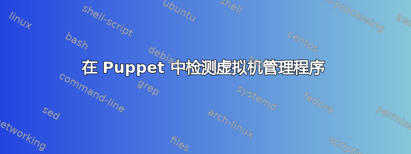 在 Puppet 中检测虚拟机管理程序