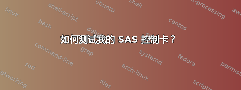 如何测试我的 SAS 控制卡？