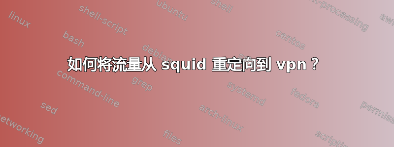 如何将流量从 squid 重定向到 vpn？