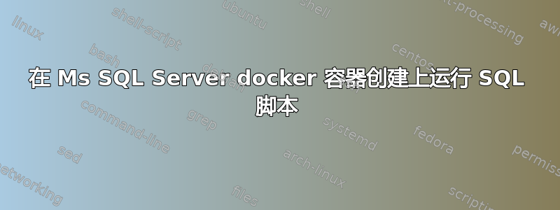 在 Ms SQL Server docker 容器创建上运行 SQL 脚本