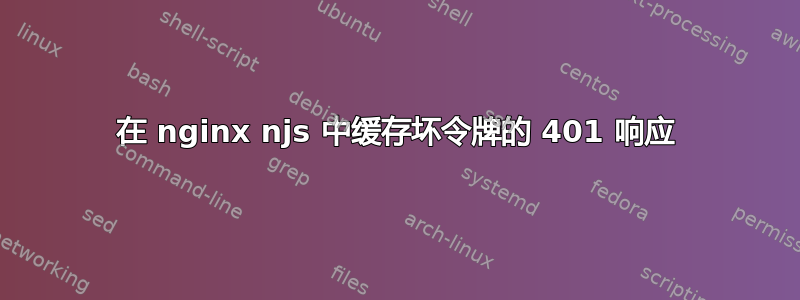 在 nginx njs 中缓存坏令牌的 401 响应