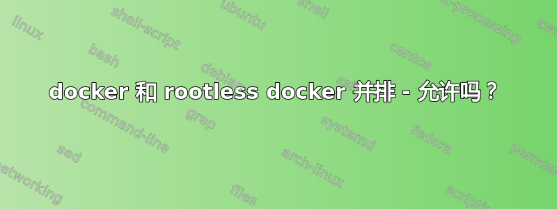 docker 和 rootless docker 并排 - 允许吗？