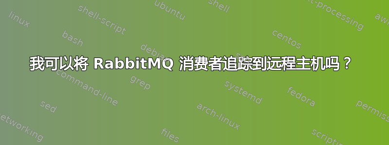 我可以将 RabbitMQ 消费者追踪到远程主机吗？