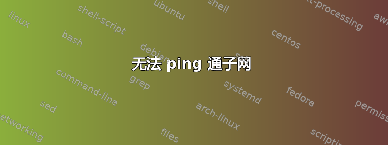 无法 ping 通子网