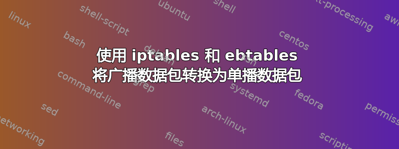 使用 iptables 和 ebtables 将广播数据包转换为单播数据包