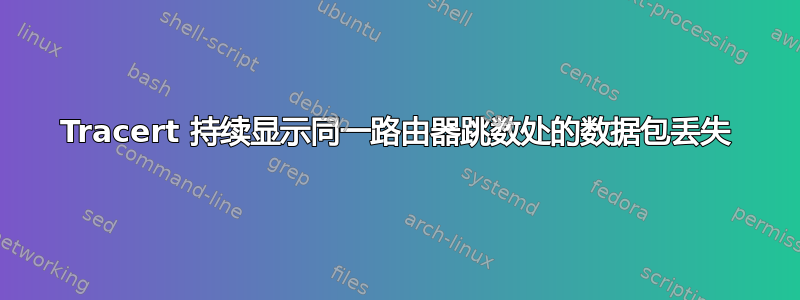 Tracert 持续显示同一路由器跳数处的数据包丢失