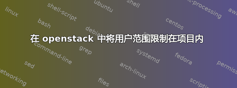 在 openstack 中将用户范围限制在项目内