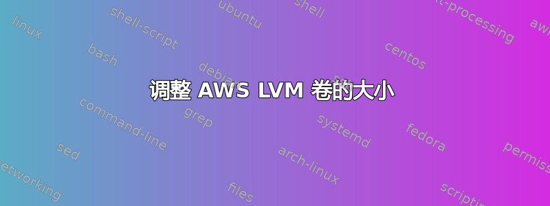 调整 AWS LVM 卷的大小