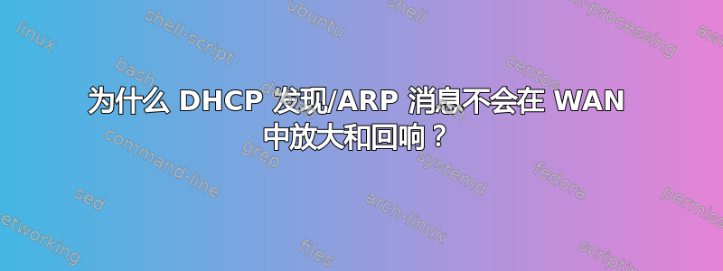 为什么 DHCP 发现/ARP 消息不会在 WAN 中放大和回响？