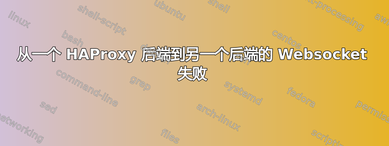 从一个 HAProxy 后端到另一个后端的 Websocket 失败