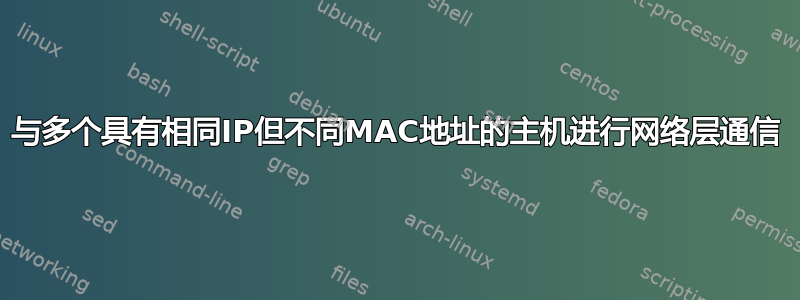 与多个具有相同IP但不同MAC地址的主机进行网络层通信