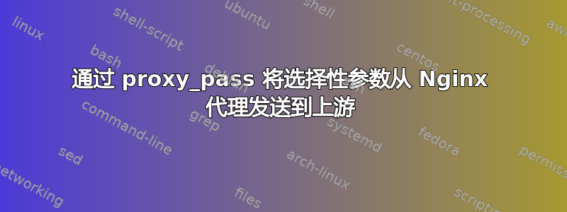 通过 proxy_pass 将选择性参数从 Nginx 代理发送到上游