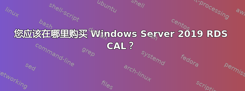 您应该在哪里购买 Windows Server 2019 RDS CAL？