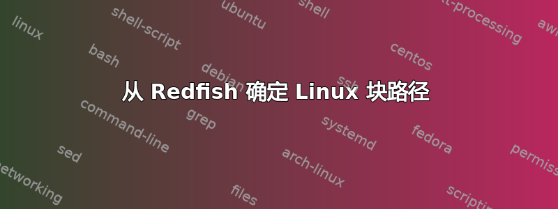 从 Redfish 确定 Linux 块路径