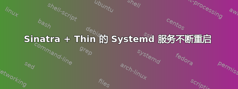 Sinatra + Thin 的 Systemd 服务不断重启