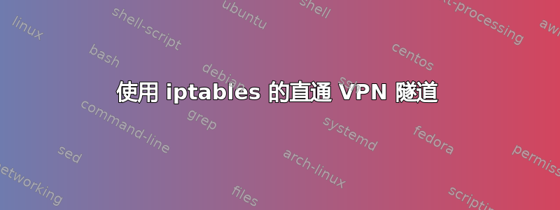 使用 iptables 的直通 VPN 隧道