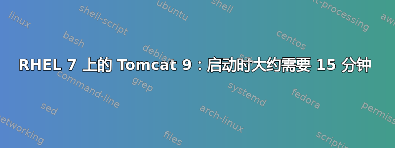 RHEL 7 上的 Tomcat 9：启动时大约需要 15 分钟