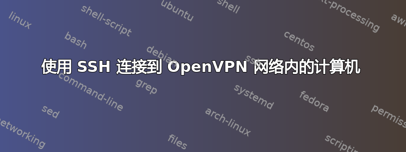 使用 SSH 连接到 OpenVPN 网络内的计算机