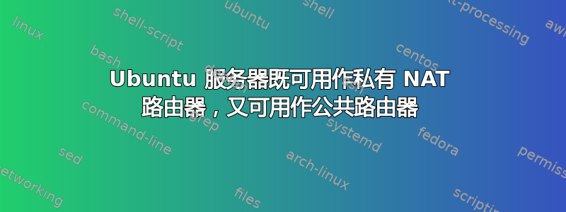 Ubuntu 服务器既可用作私有 NAT 路由器，又可用作公共路由器