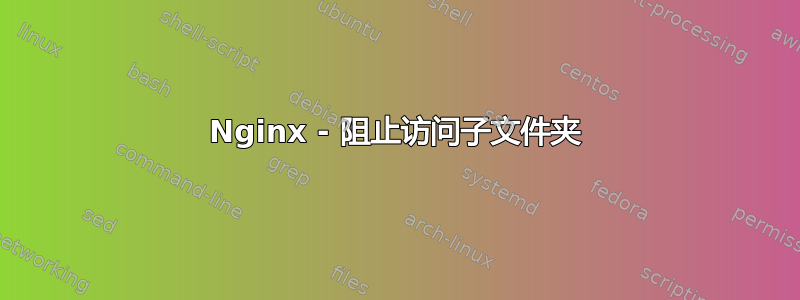 Nginx - 阻止访问子文件夹