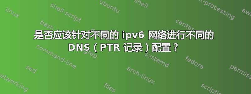 是否应该针对不同的 ipv6 网络进行不同的 DNS（PTR 记录）配置？