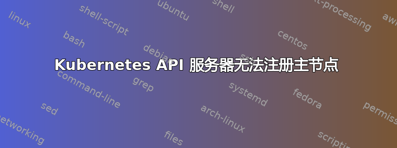 Kubernetes API 服务器无法注册主节点