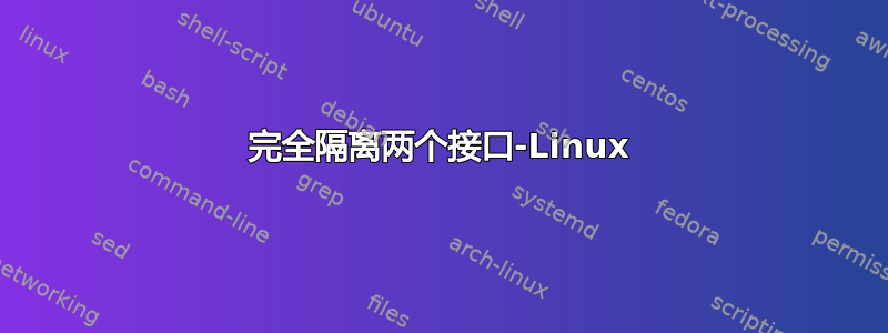 完全隔离两个接口-Linux