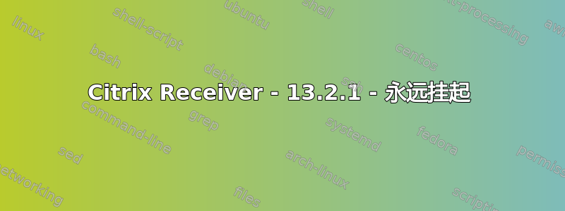 Citrix Receiver - 13.2.1 - 永远挂起