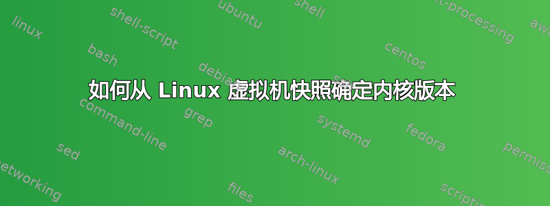 如何从 Linux 虚拟机快照确定内核版本