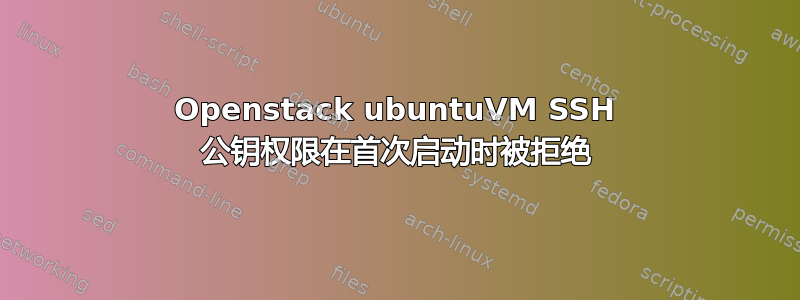 Openstack ubuntuVM SSH 公钥权限在首次启动时被拒绝