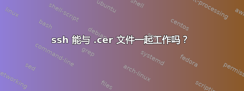 ssh 能与 .cer 文件一起工作吗？